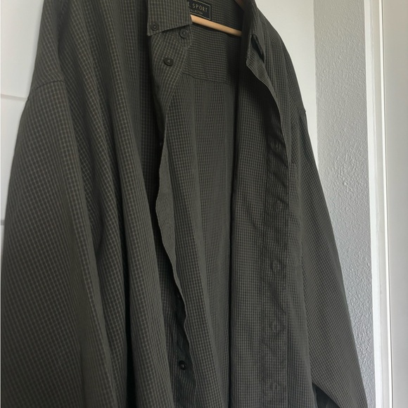 M.E. Sport Collection Dark Green Checkered Shirt - Picture 4 of 6